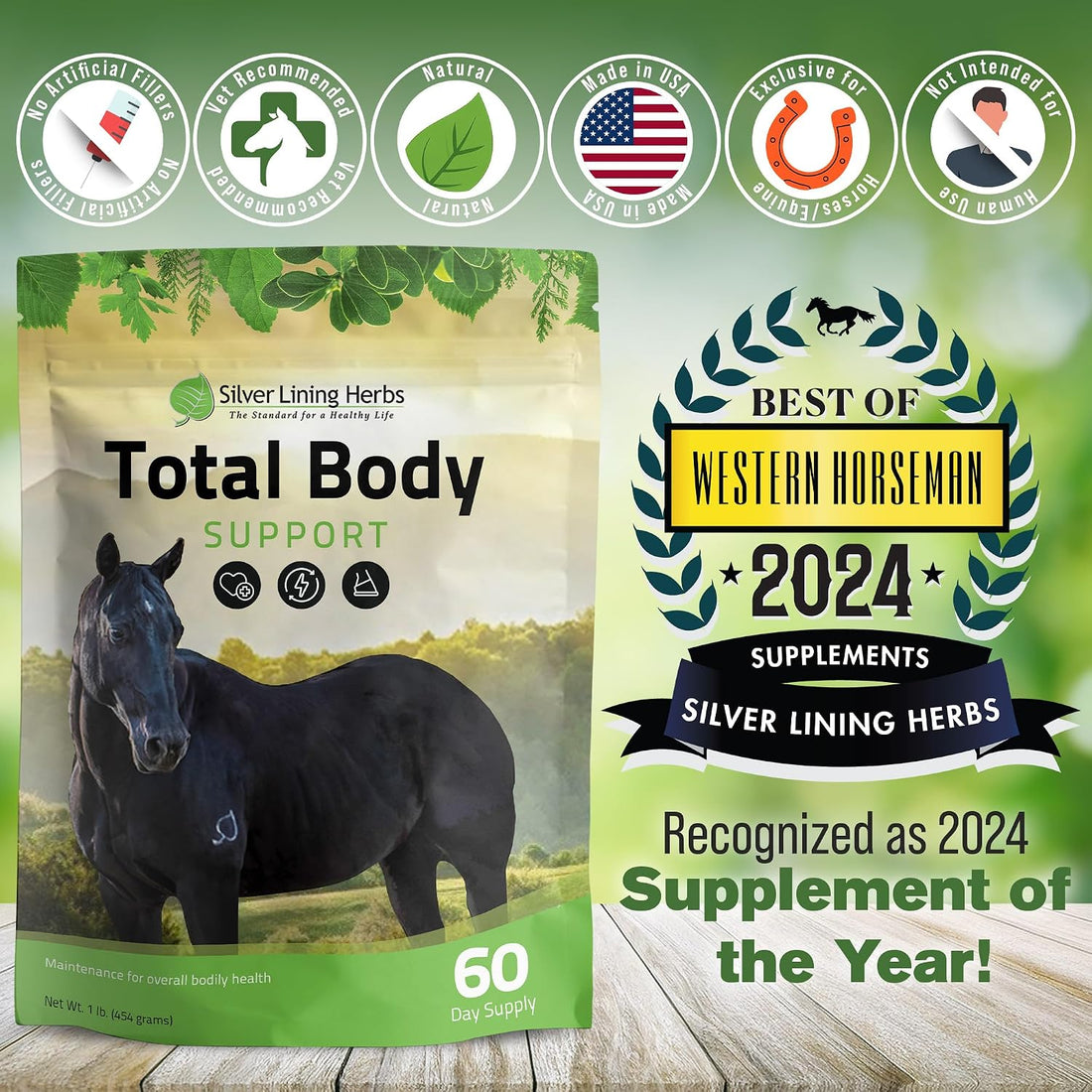 Silver Lining Herbs Total Body Supplement - Healthy Coat for Horses