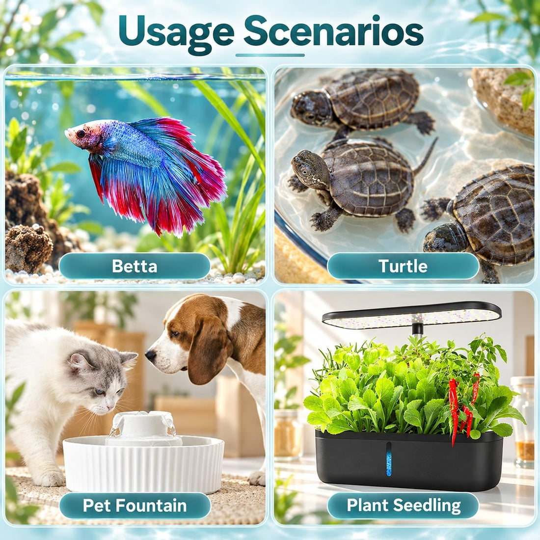 Thumb-Sized 10W Super Mini Aquarium Betta Heater for 1-2 Gallon Small