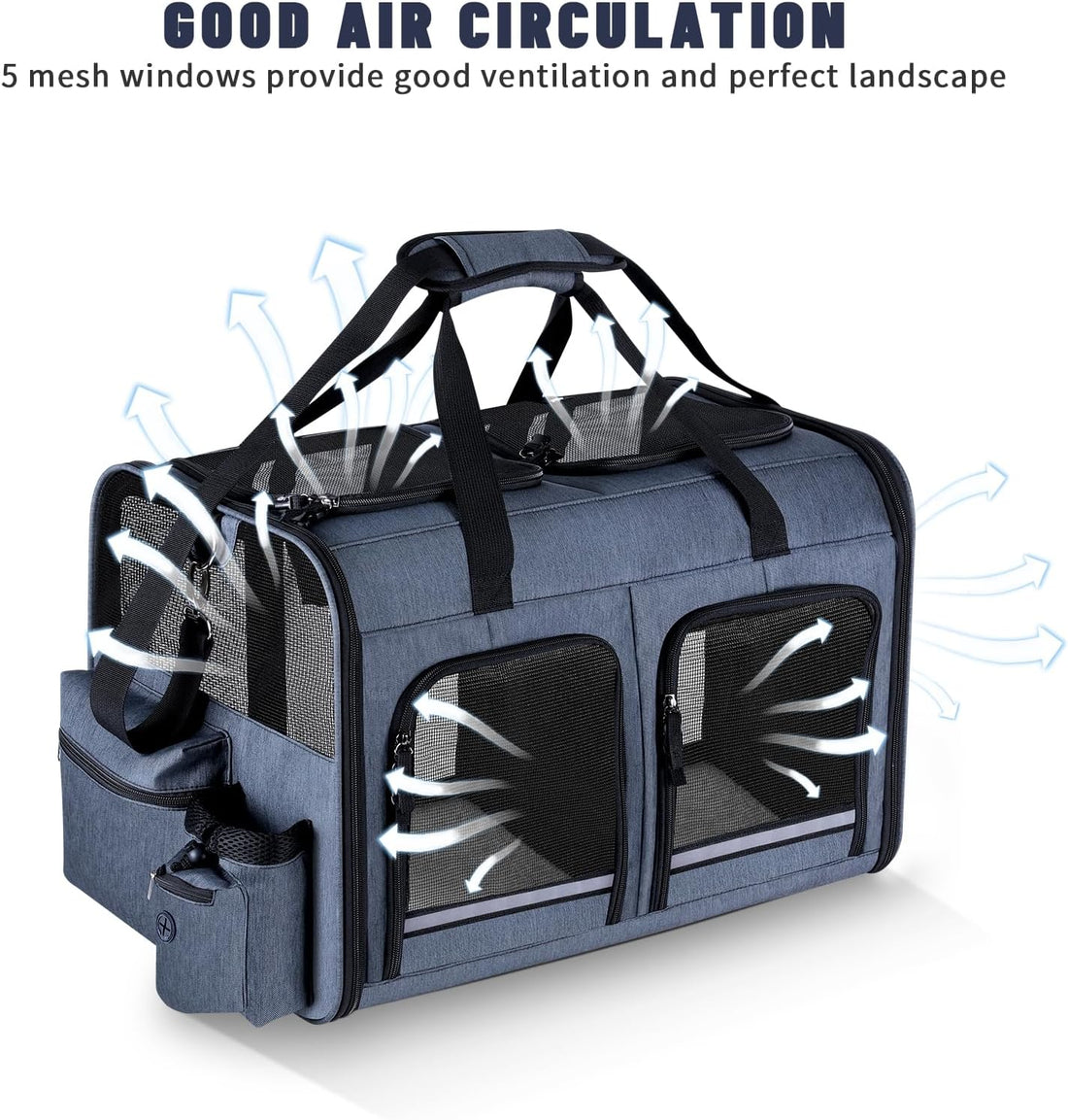 Double Cat Carrier for Two Cats, Foldable
