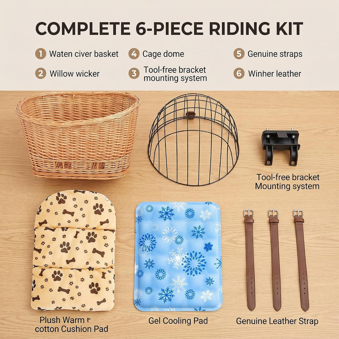 Dog Carrier for Bike Rear Rack Mount Small Pets 20 lbs