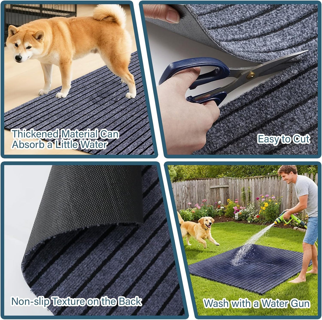 60"X 74" X 0.2'' Waterproof Mat for Under Dog Crate