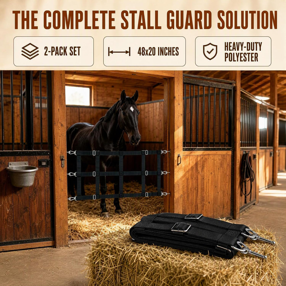 2‑Pack Horse Stall Safety Guard Panels