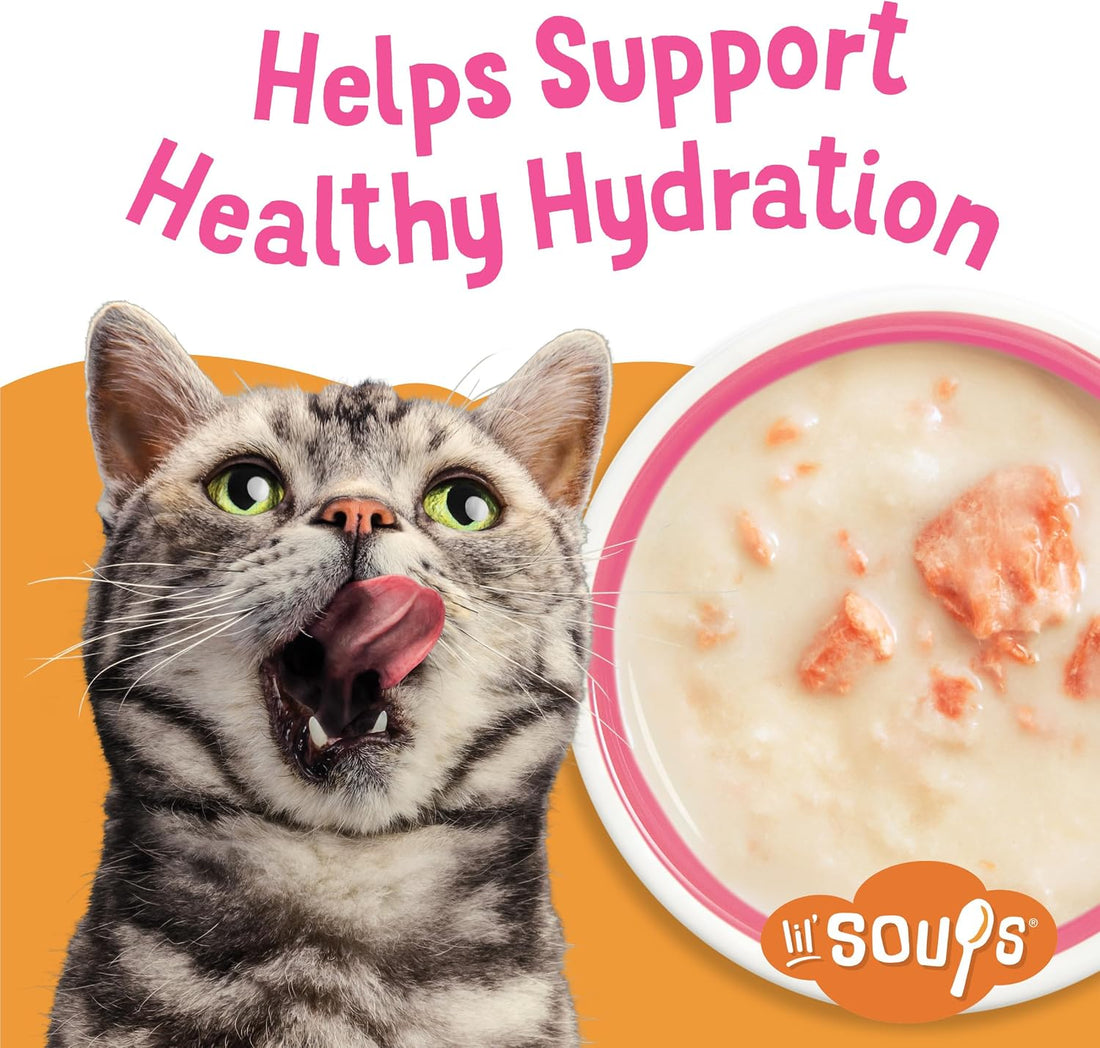 Friskies Purina Grain Free Lickable Cat Food Toppers Lil’ Soups