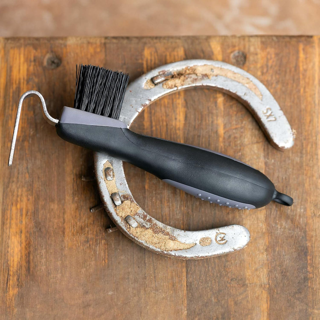 HORZE Soft Grip Hoof Pick - Black