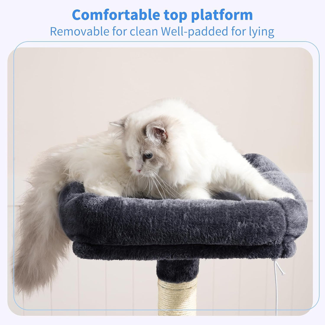 Heybly Cat Tree with Toy, Cat Tower condo for Indoor Cats