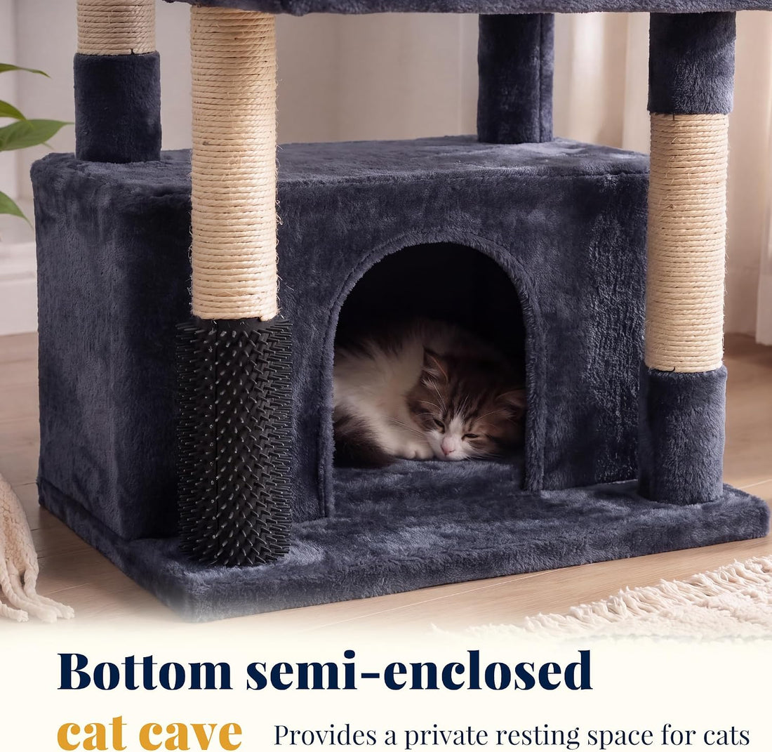 Hey-brother Cat Tree Tower with Extra Large Platform, Big Condo