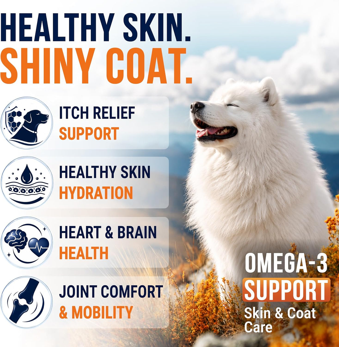 Omega 3 for Dogs - 250 Chews - Fish Oil for Dogs