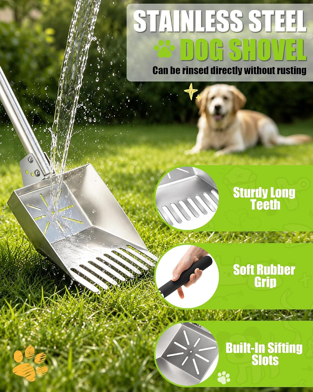 71" Stainless Steel Pooper Scooper
