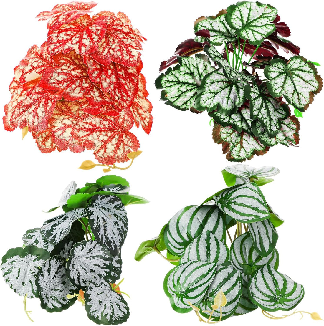 Suncalla 4 Pack Reptile Plants for Terrarium