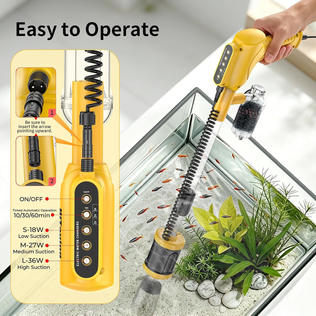 HiTauing Aquarium Gravel Cleaner