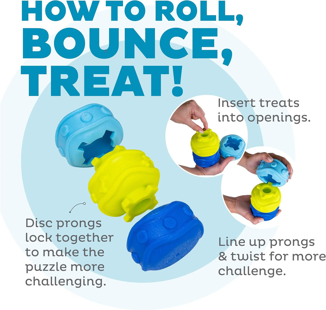 Outward Hound Treat Locking Discs Dog Treat Dispenser Puzzle Toy