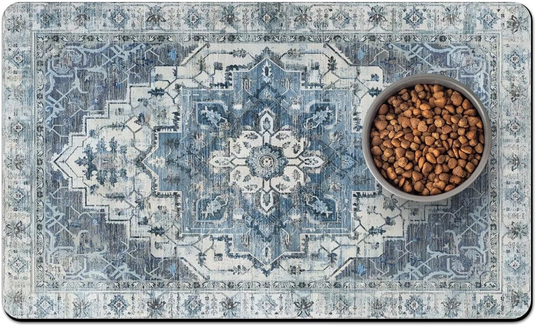 Pet Food Mats for Floor, Absorbent Dog Mat for Food and Water