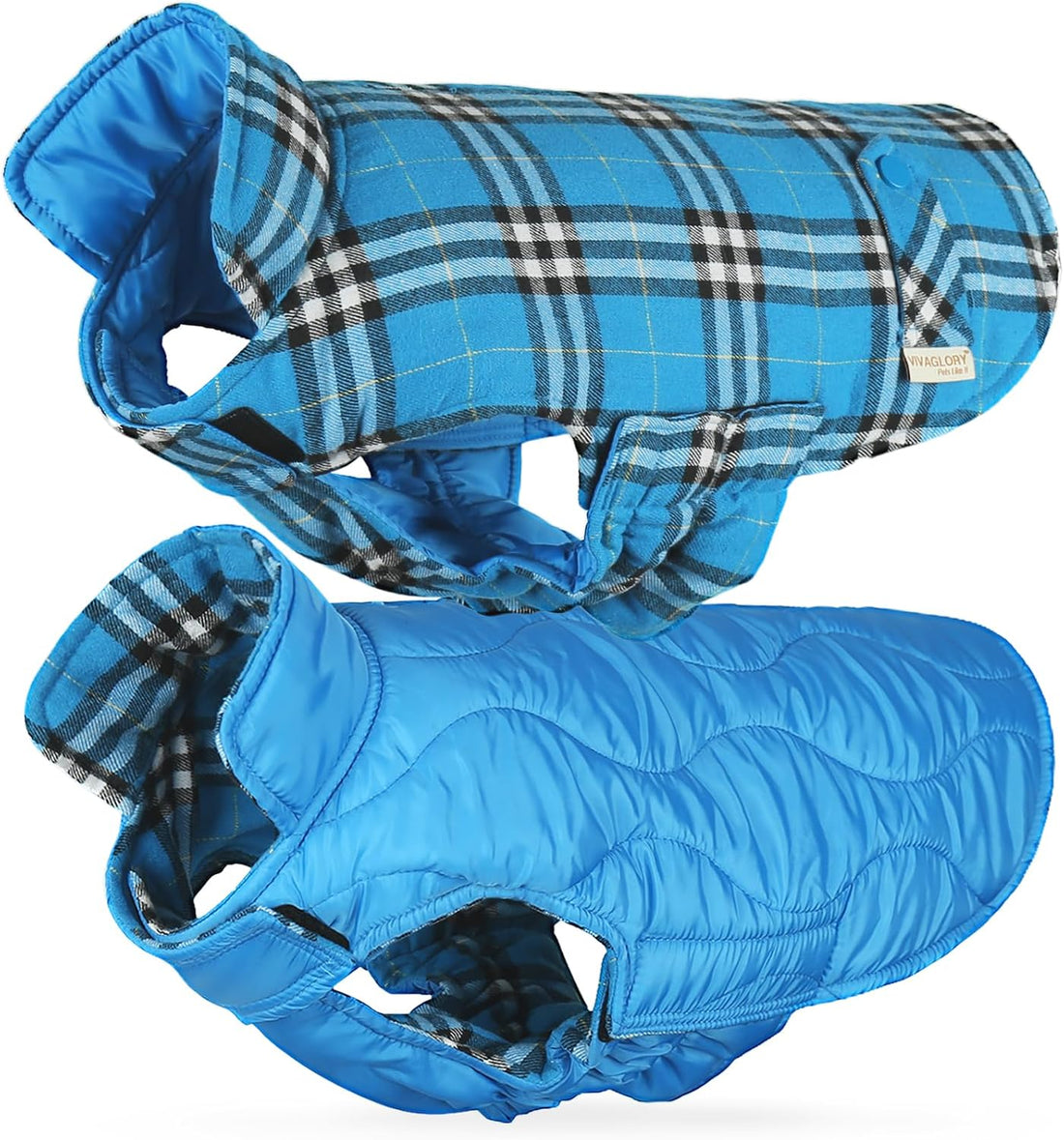 VIVAGLORY Dog Winter Coat Softjoy Warm Dog Jacket, S, Coffee