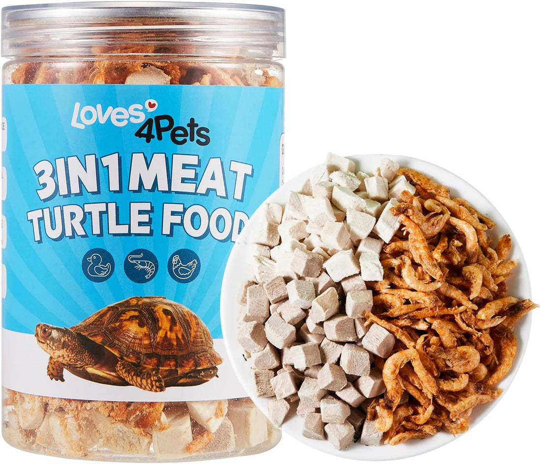Turtle Food - Natural Freeze-Dried Chicken, Duck and Antarctic Krill