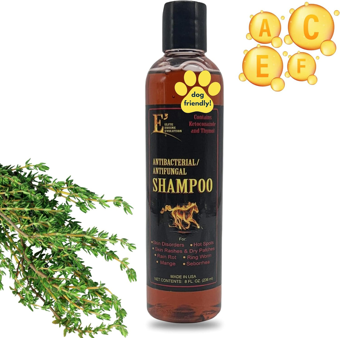 E3 Antifungal Ketoconazole and Thymol Skincare Shampoo for Horses