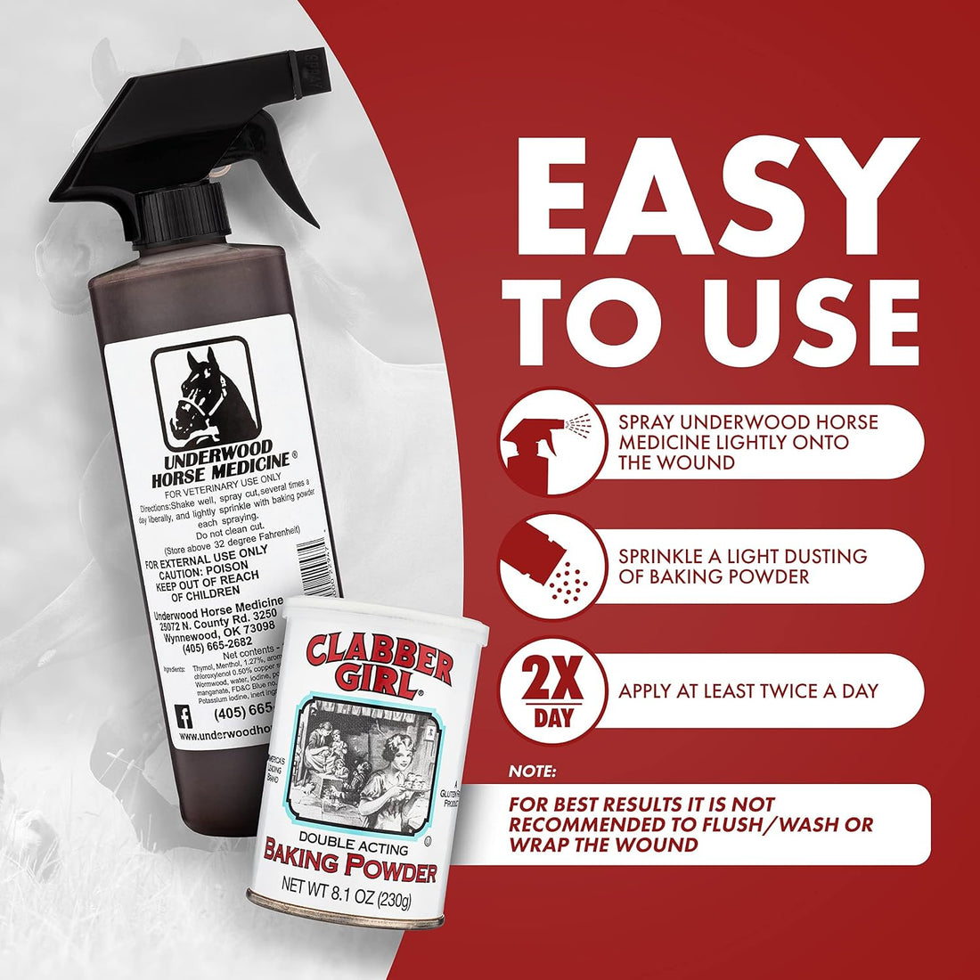 Horse Wound Spray Refill Bottle with Trigger, 16 oz