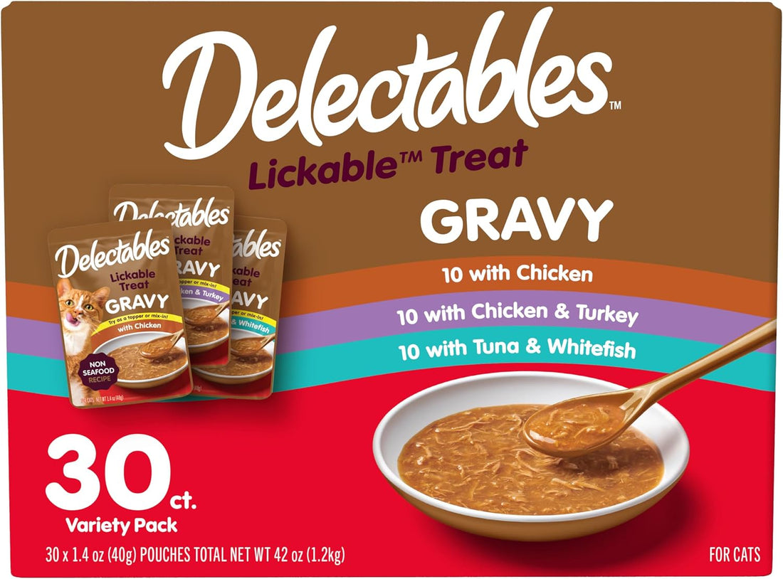 Delectables Lickable Treat Gravy Wet Cat Treat & Food Topper