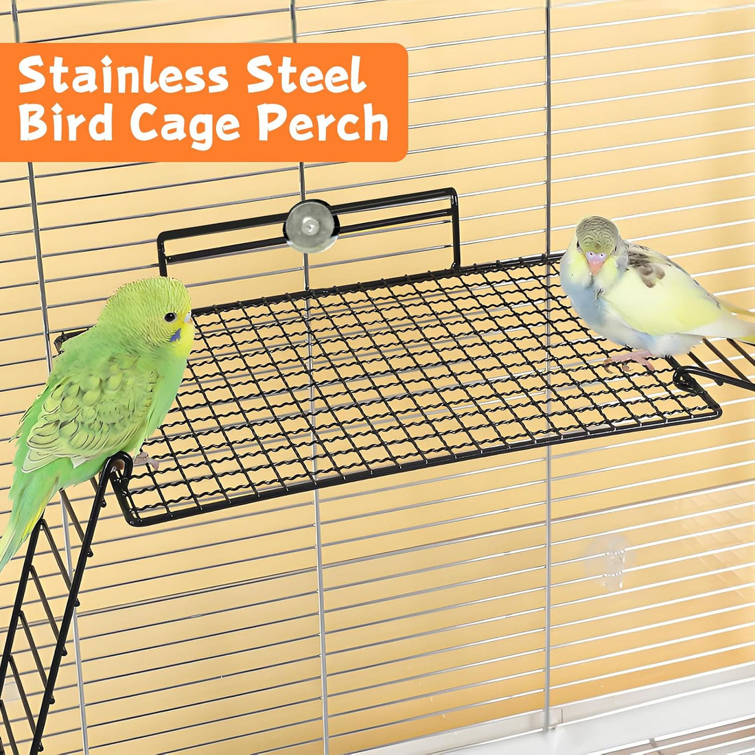 BNOSDM Stainless Steel Bird Cage Platform Climbing Ladder Parrot