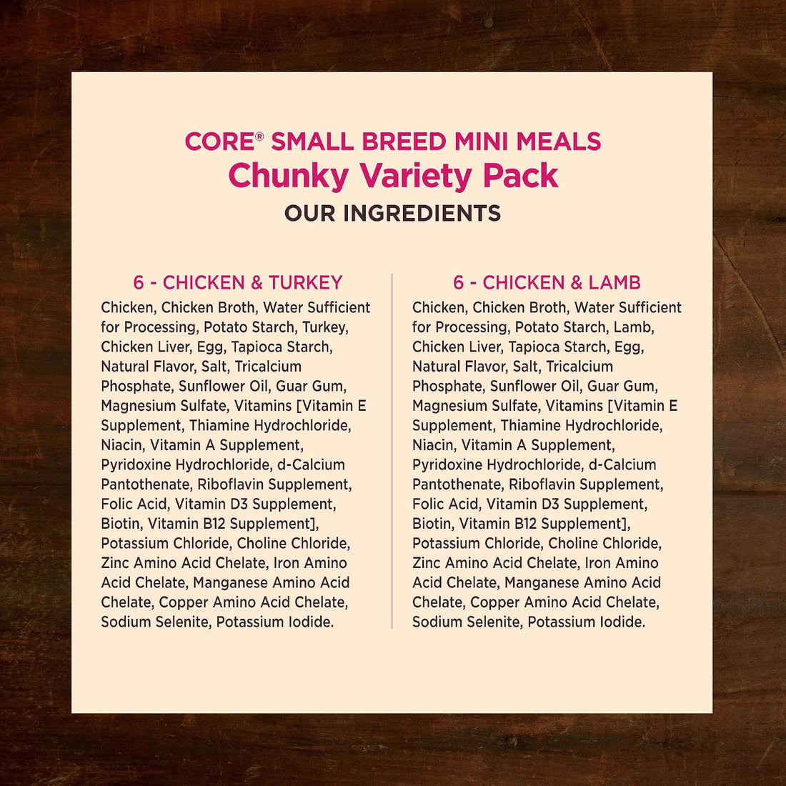 Wellness CORE Small Breed Mini Meals Shredded Variety Pack Adult Wet