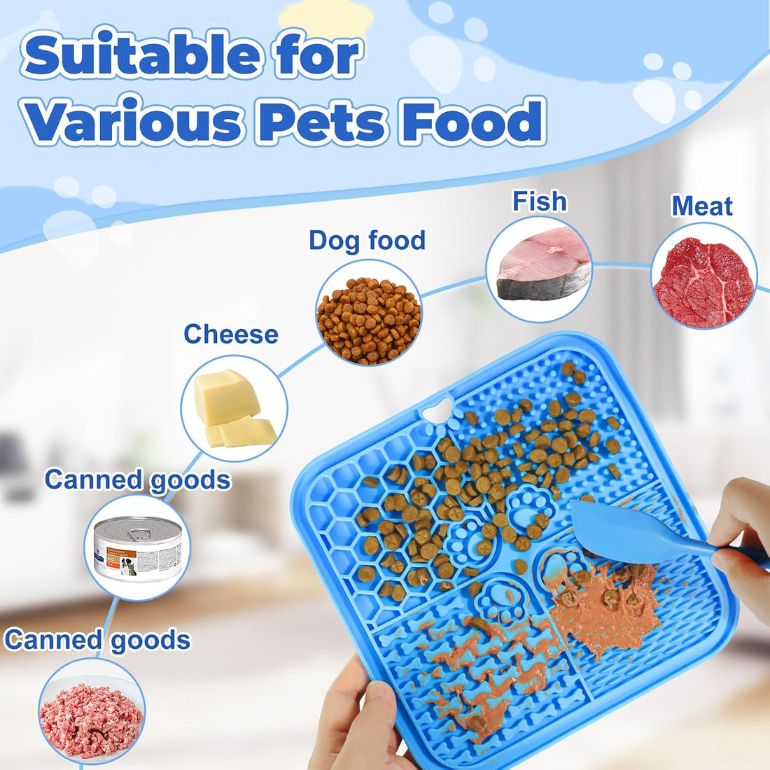 Lick Mat for Dogs, Dog Lick Mat with Suction Cups