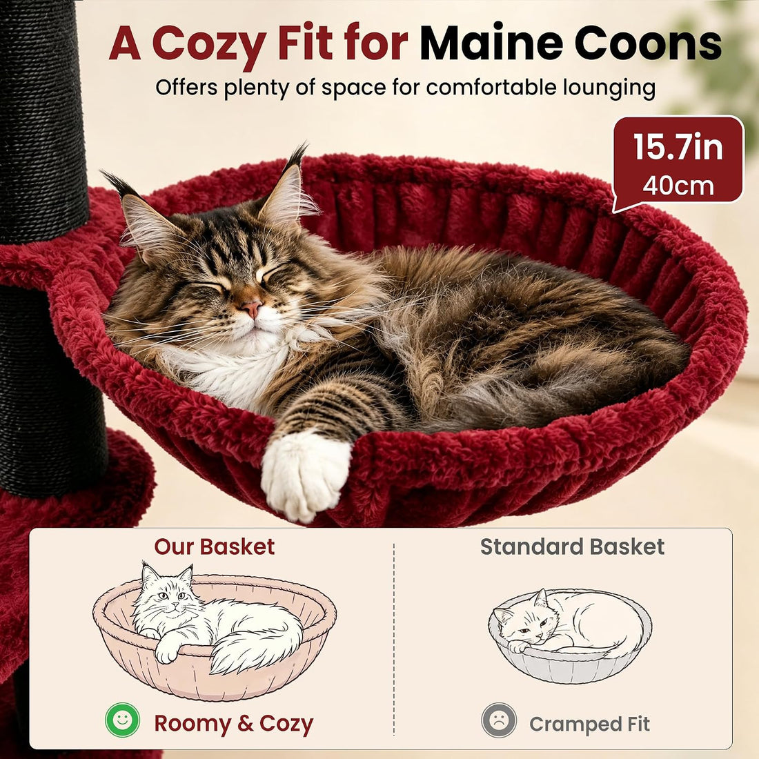 Heavy Duty Large Cat Tree Tower, Extra Wide Cat Scratching Posts