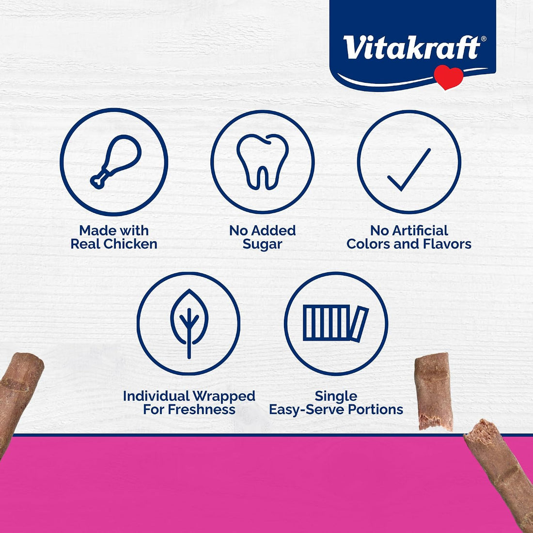 Vitakraft PurrSticks Cat Treat, Chicken Recipe, 6 Count