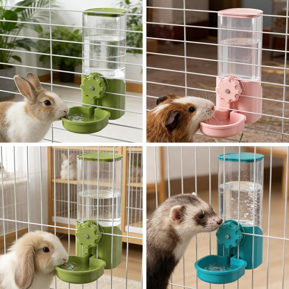 29oz Rabbit Water Bottle Dispenser for Cage, Bunny Water Bowl