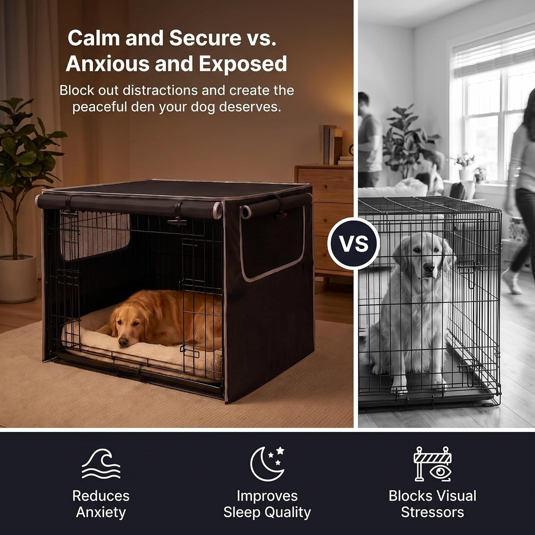 Heavy Duty 30in Dog Crate Cover, Insulated & Chew Proof