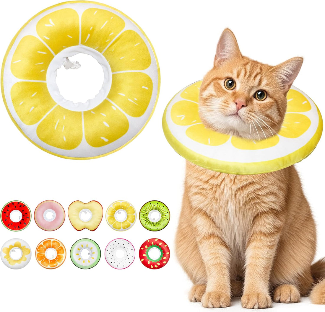 Cat Cone Collar Soft, Cat Recovery Cone (Watermelon, S)