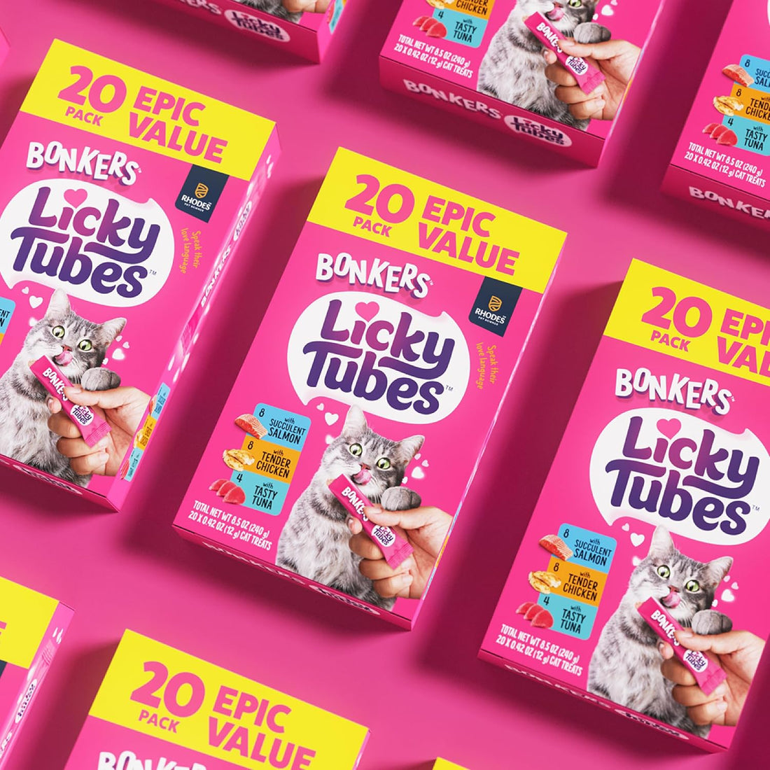 Bonkers Licky Tubes Chicken, Salmon