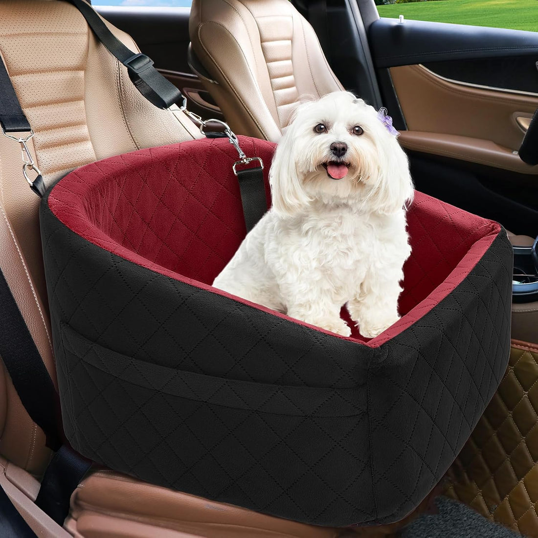 NEEZUKAR Dog Car Seat for Small Dogs,Detachable Washable Dog Booster