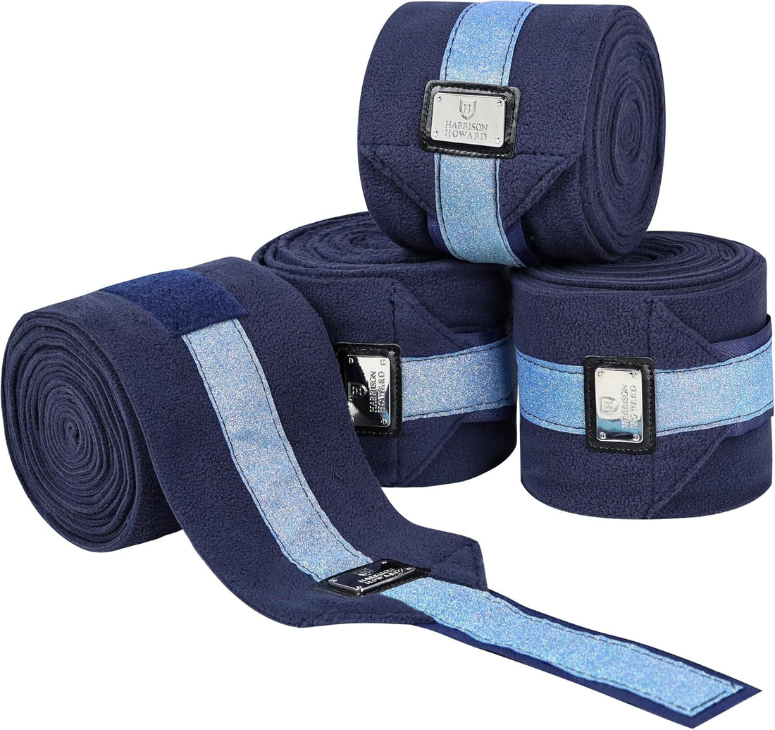 Harrison Howard 4-Pack Horse Polo Wraps, Leg Wraps for Horses