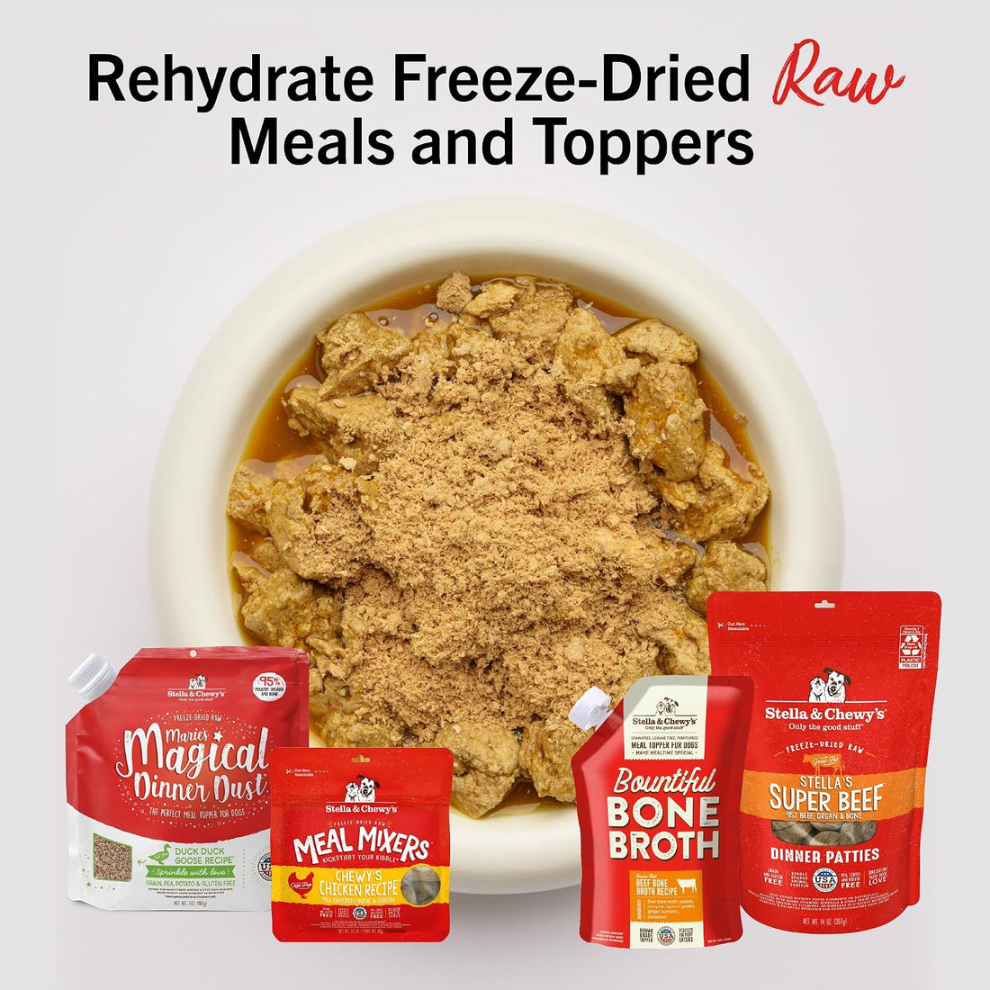 Stella & Chewy's Human-Grade Grass-Fed Beef Bone Broth for Dogs