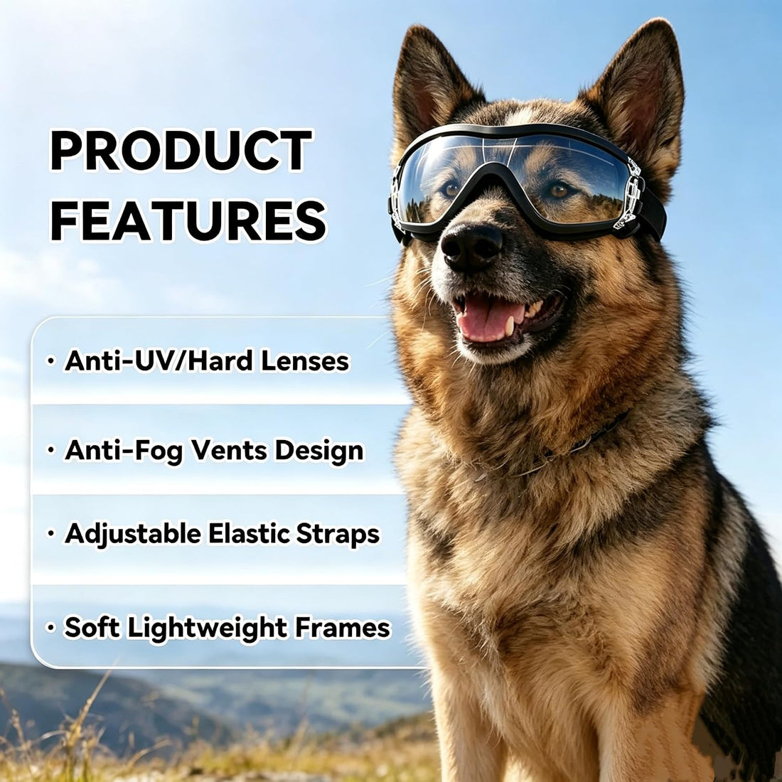Enjoying Clear Dog Goggles Medium to Large Breed