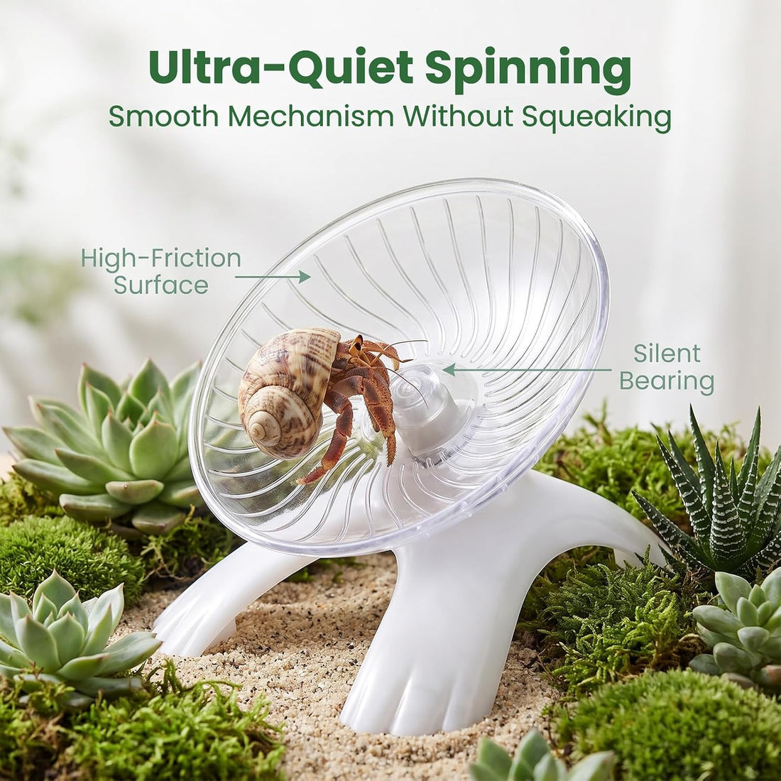 Hamster Wheel, 12.7cm Diameter Hermit Crab Wheel for Small Pets