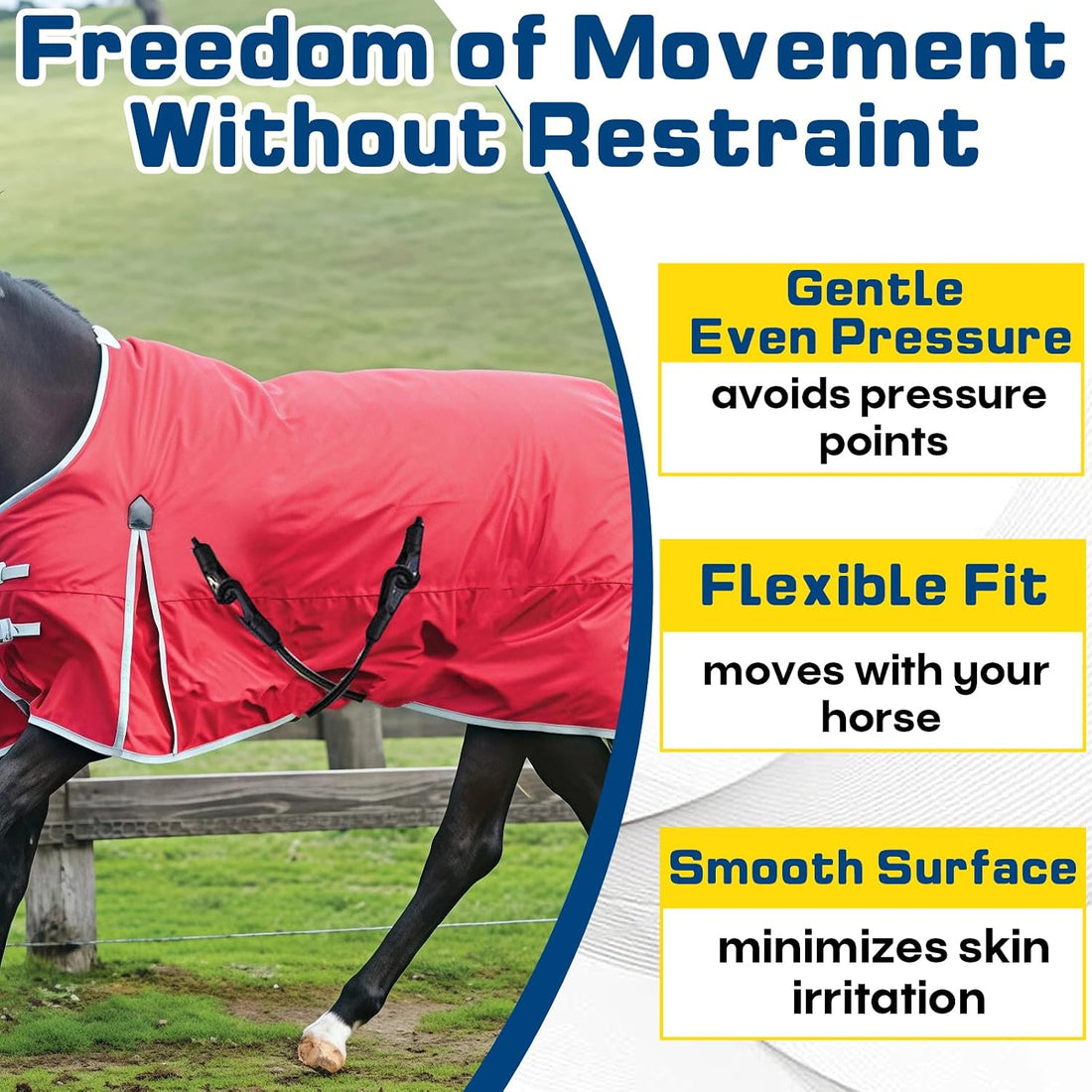 6-Pack Horse Blanket Leg Straps-Elastic Replacement Straps