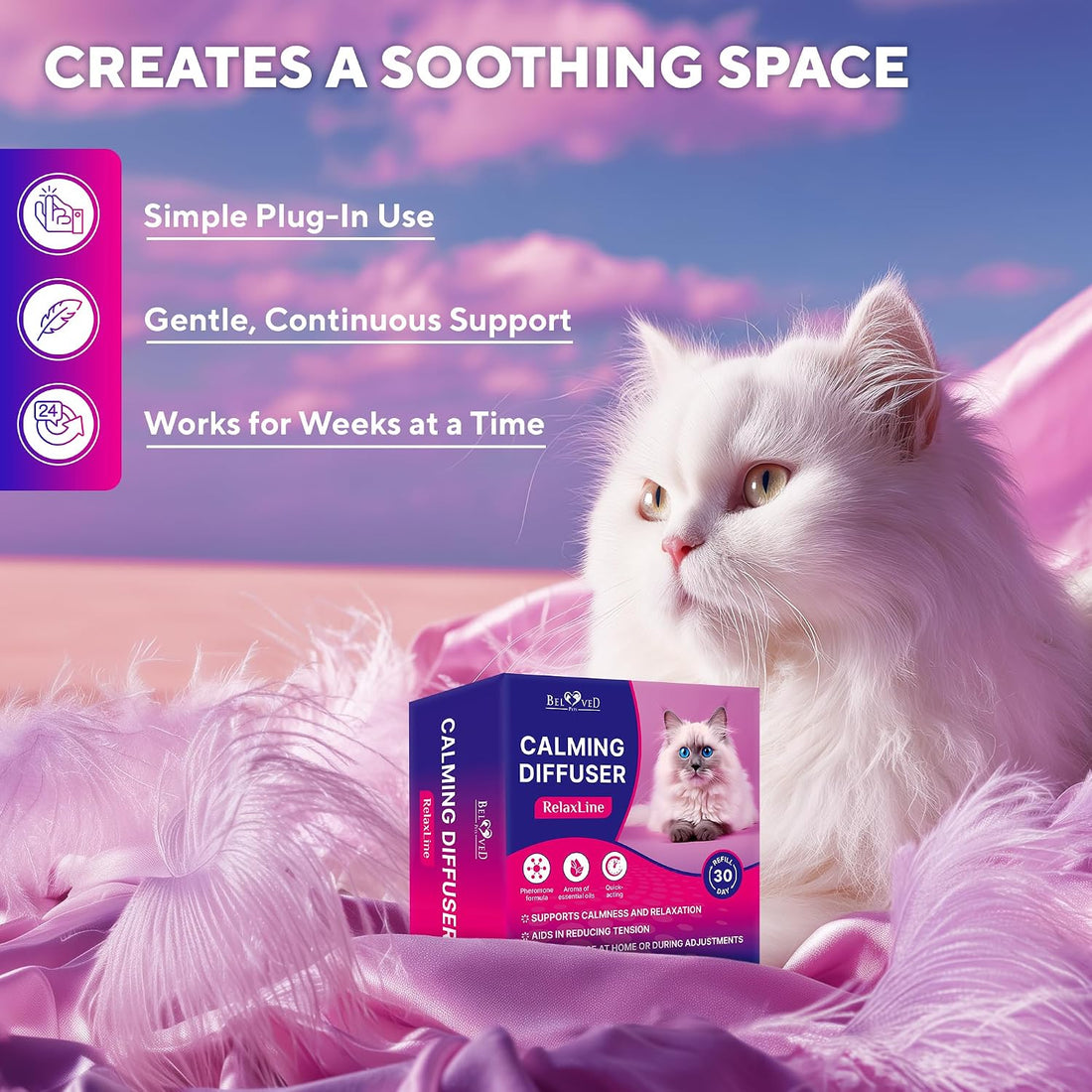 Beloved Pets Cat Calming Diffuser & Pet Anti Anxiety Products