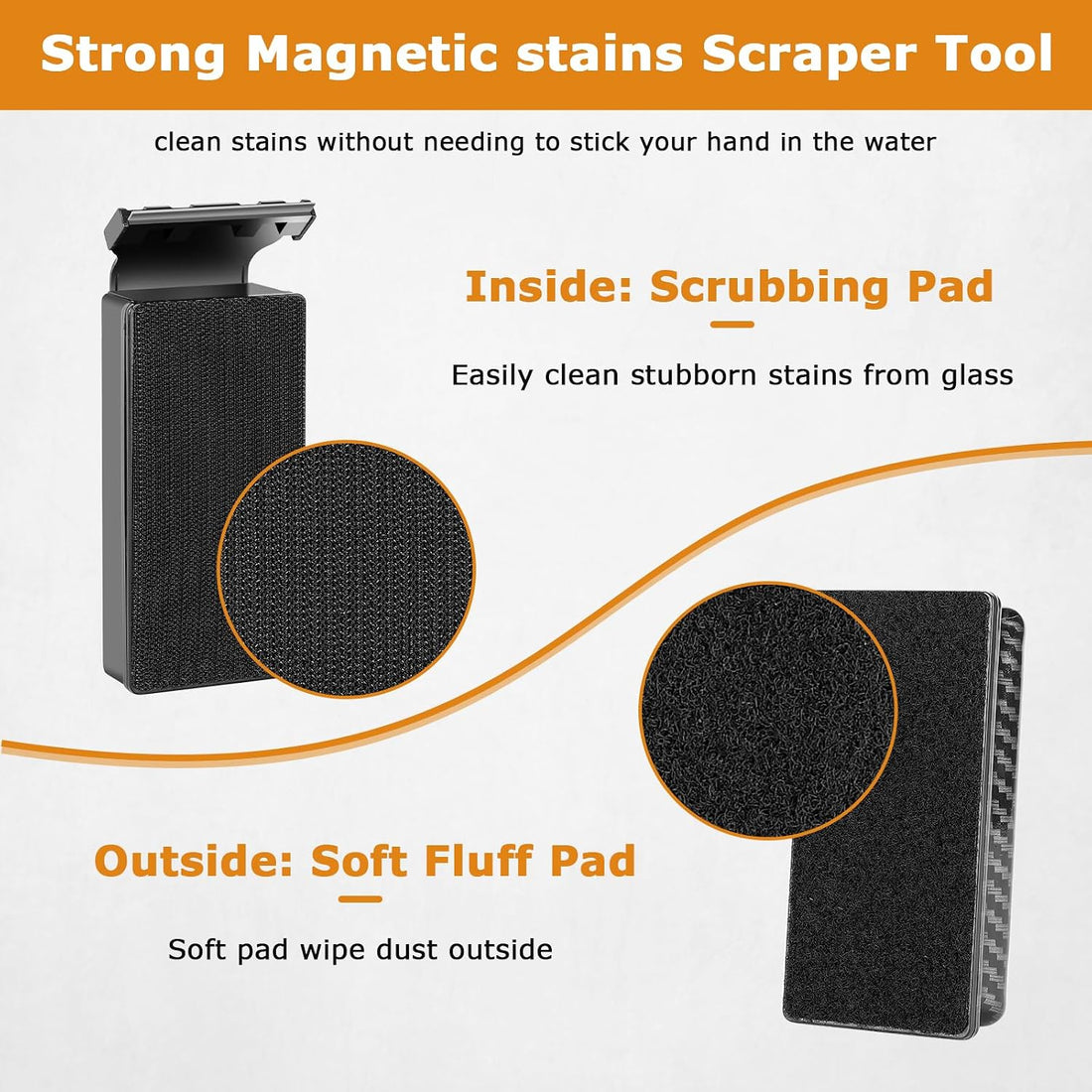 hygger Magnetic Fish Tank Cleaner, Aquarium Glass Cleaner