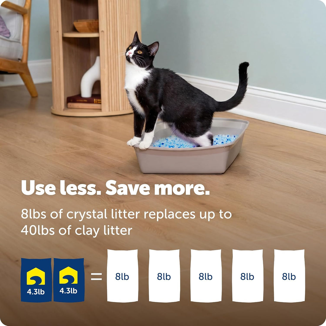 PetSafe ScoopFree Premium Crystal Cat Litter - Outperforms Clay Litter