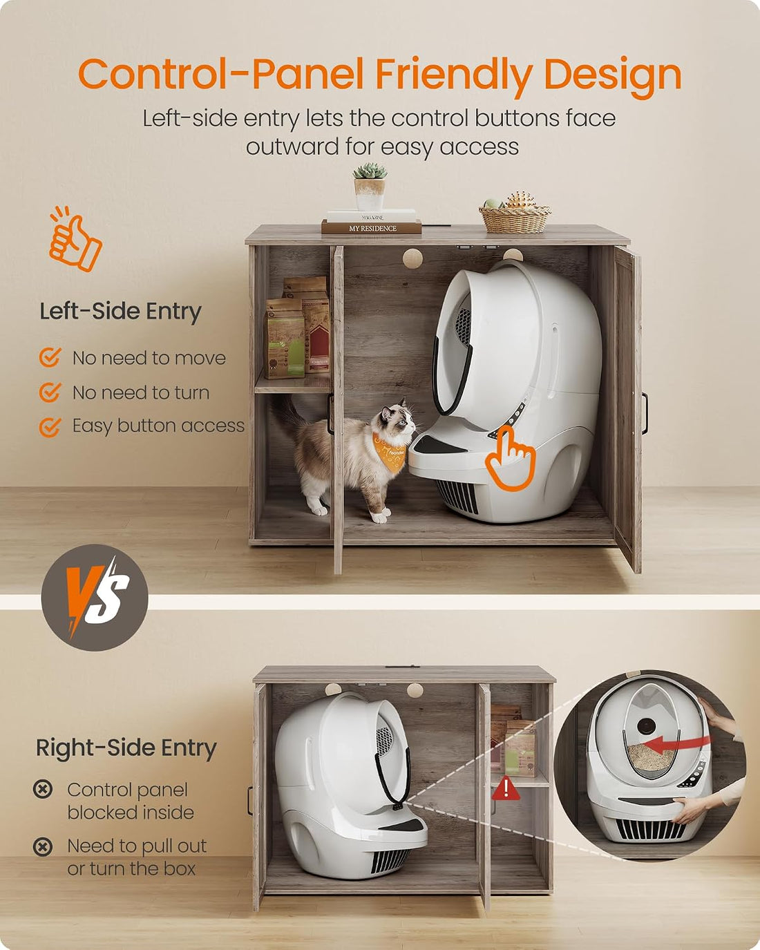 Feandrea Cat Litter Box Enclosure