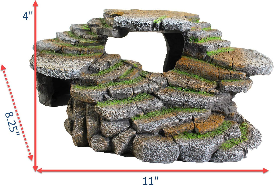 PENN-PLAX Reptology Shale Scape Step Ledge & Cave Hideout
