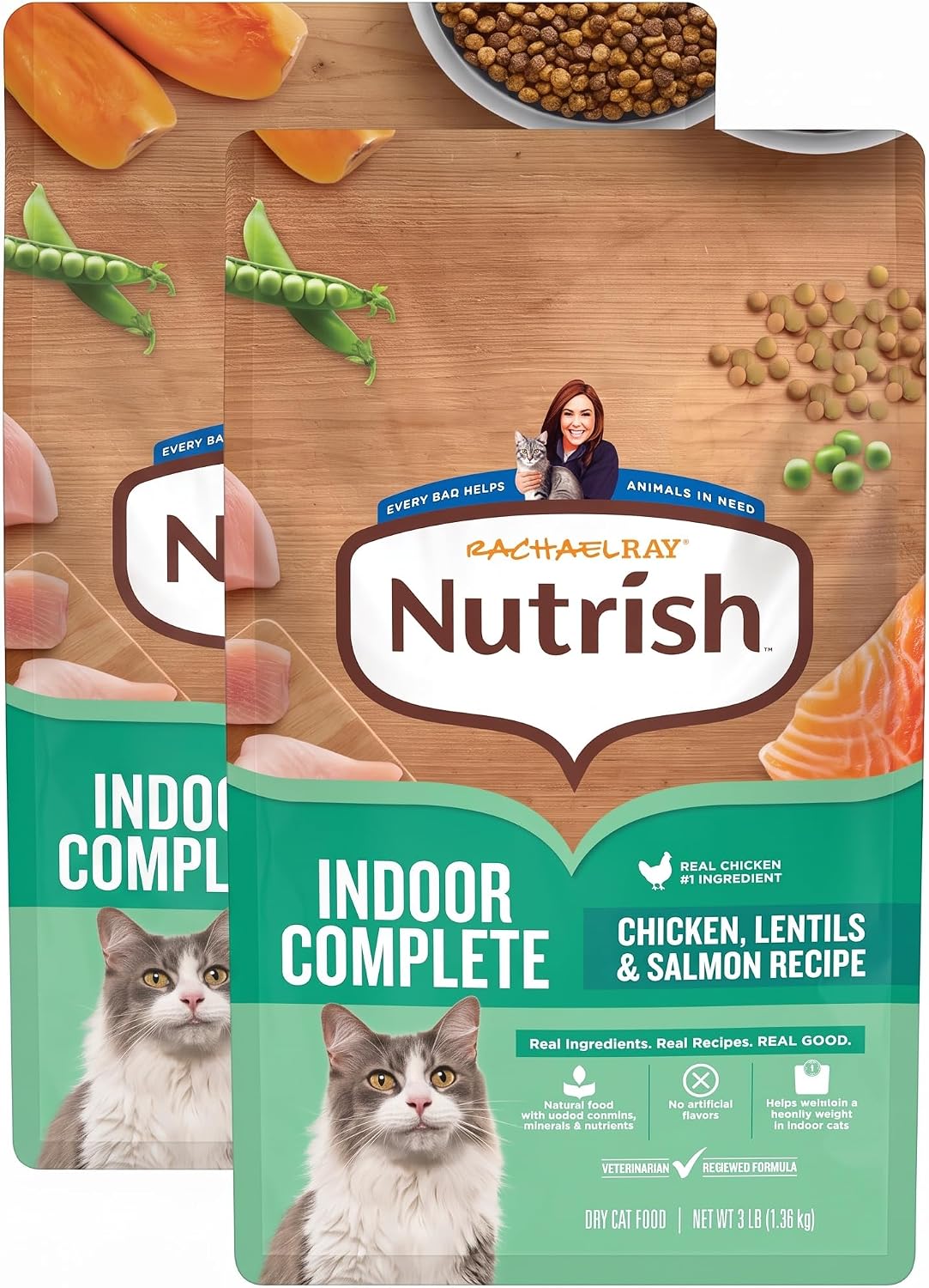 Nutrish Indoor Complete Dry Cat Food, 14 lb. Bag (Rachael Ray)