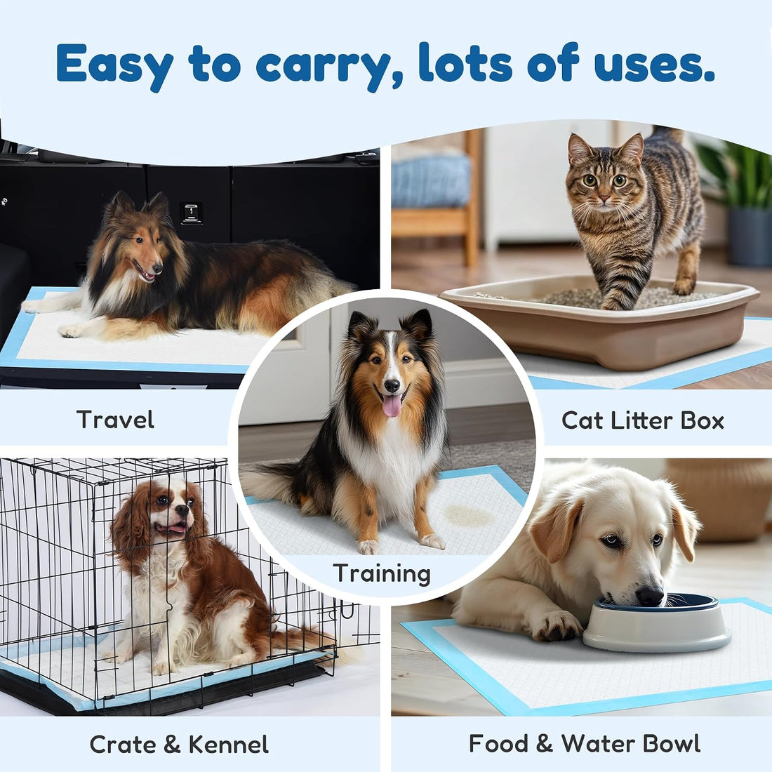 FluffyDream Super Absorbent Waterproof Dog and Puppy Pet Training Pad
