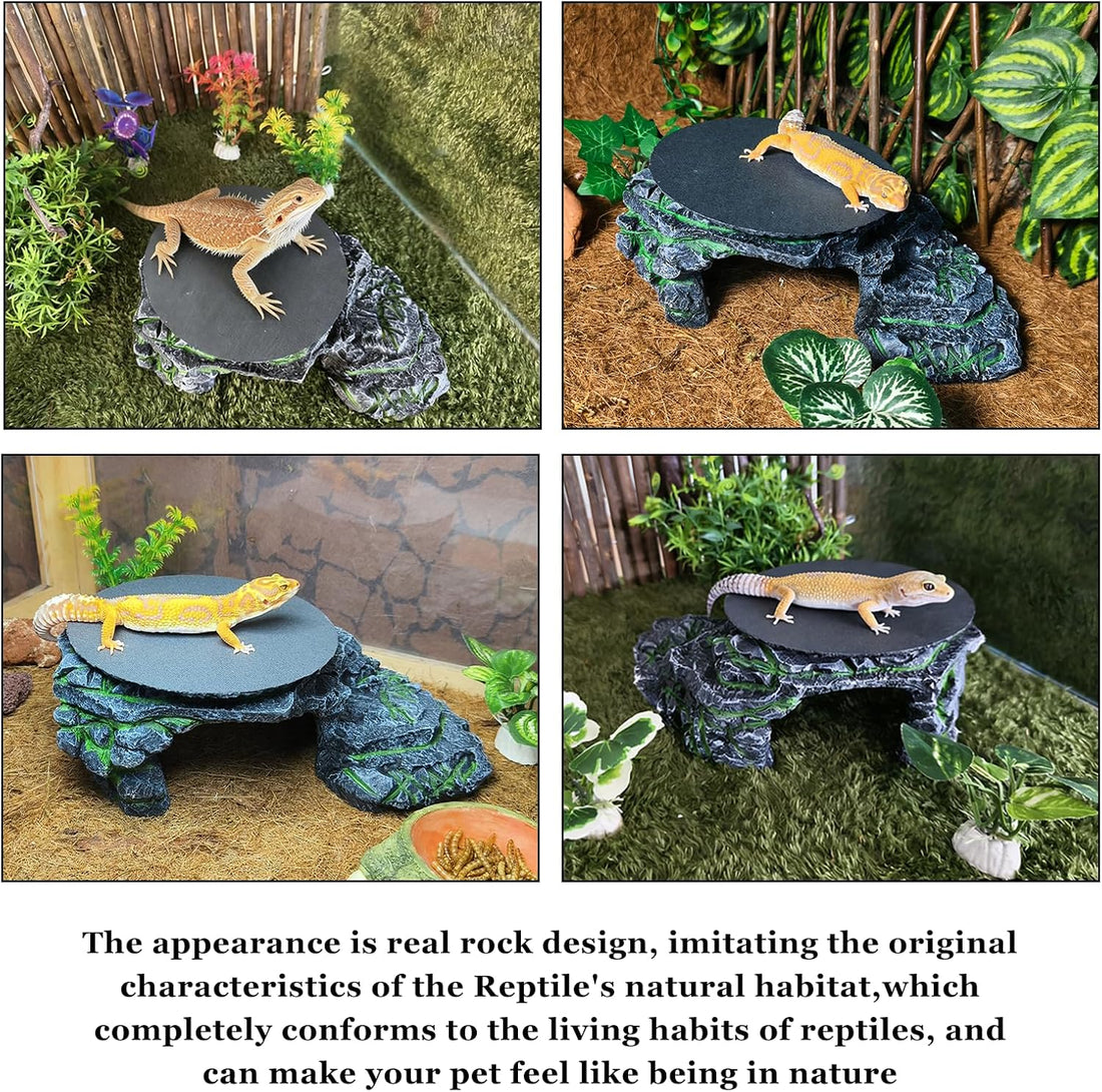 Reptile Basking Platform Gecko Hide Juvenile Beared Dragon Tank