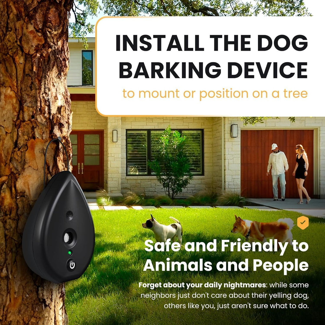 STÙNICK 2026 Anti Bark Device and 75 Feet Neighbor Dog Silencer