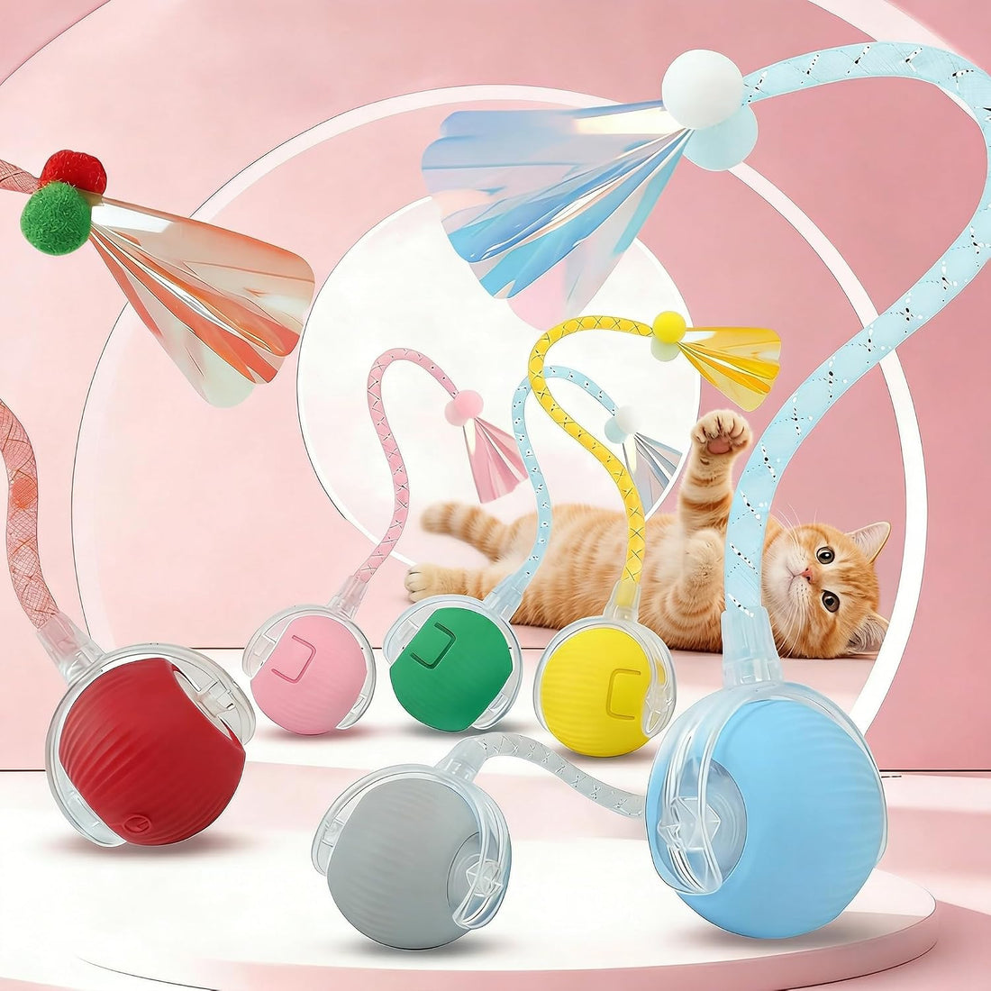 Interactive Cat Toy Ball, 3 Modes, Christmas Gift for Cats