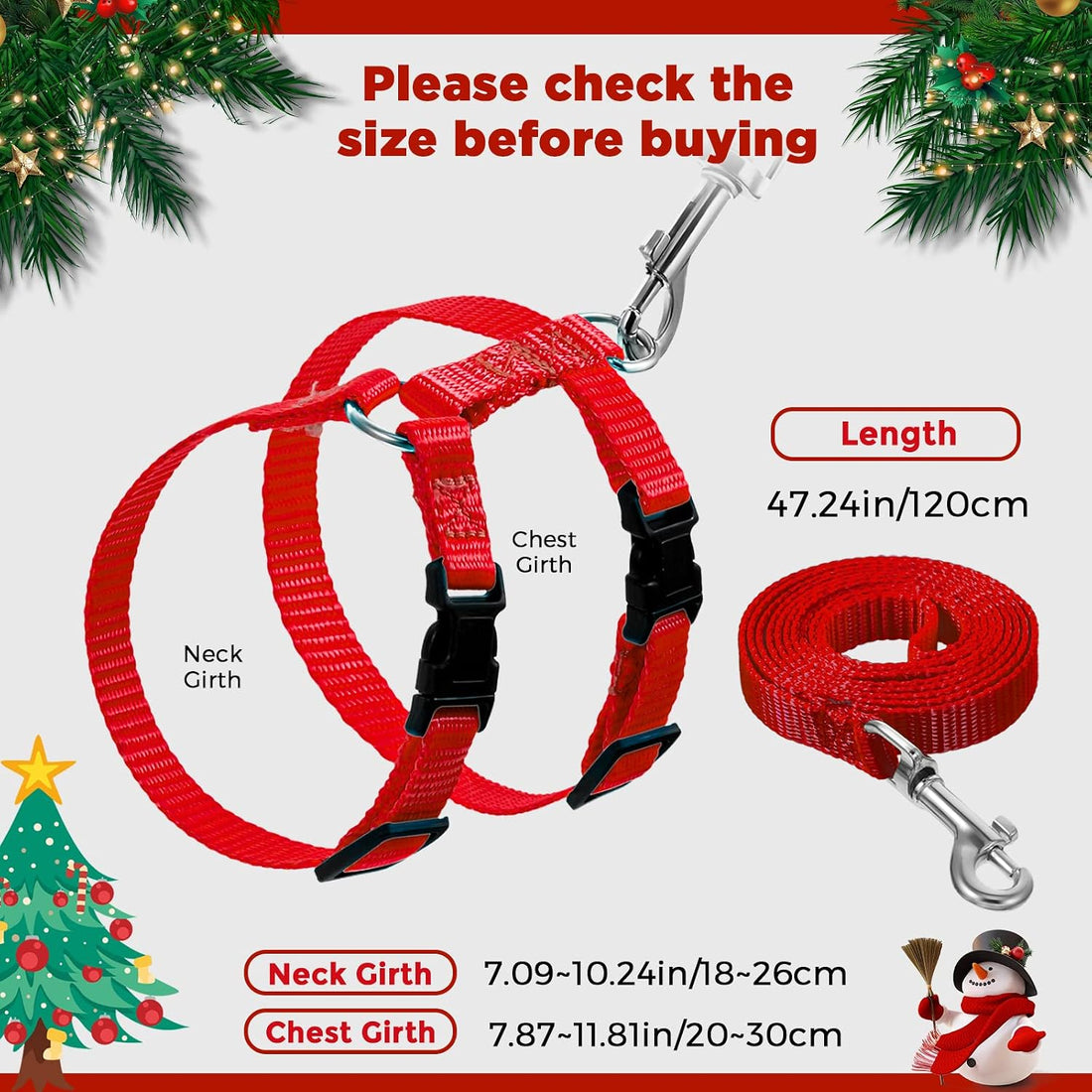 Outus 5 Pieces Adjustable Rabbit Harness and Leash Set