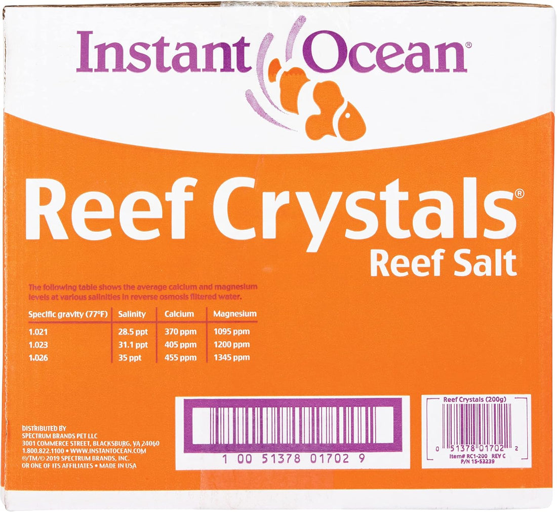 Instant Ocean Reef Crystals Reef Salt for Reef Aquariums, 200 Gallons