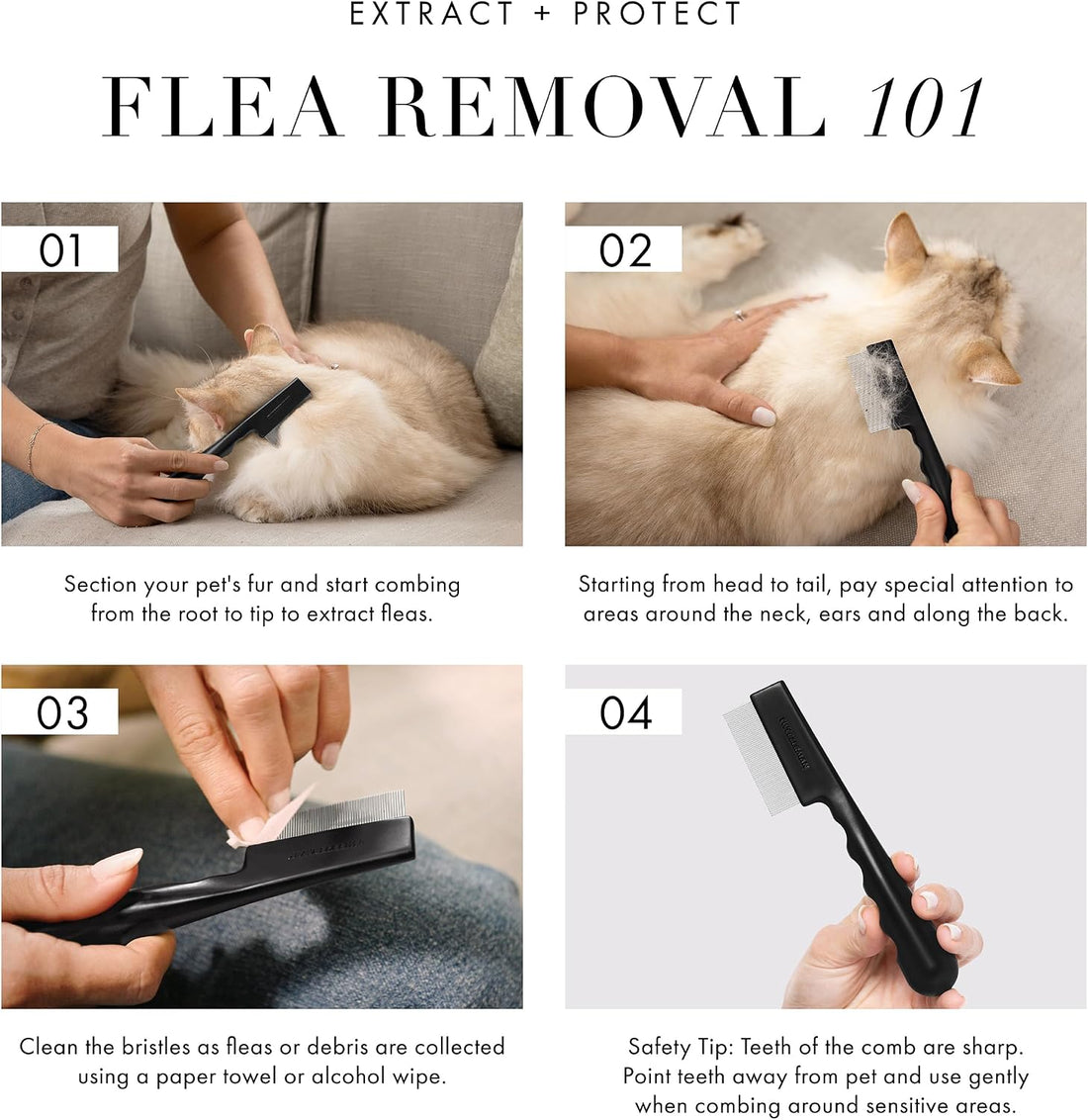 Tweezerman Precision Single Row Flea Comb