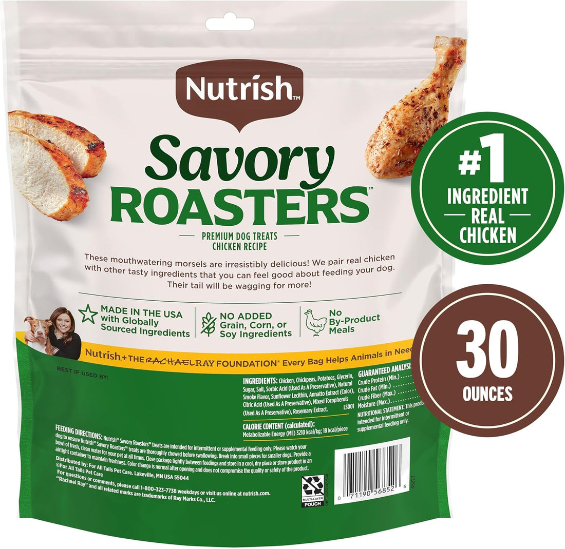 Nutrish Savory Roasters Dog Treats with Chicken, 30 oz. Pouch